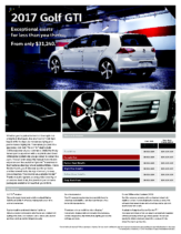2017 VW Golf GTI Sell Sheet CN