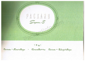 1941 Packard Super 8 Sales Folder