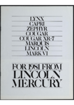 1981 Lincoln-Mercury Lineup