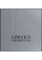 1981 Lincoln Town Car & Signature Series
