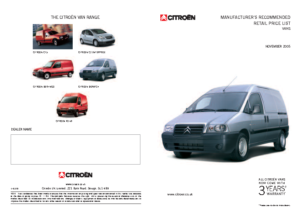 2005 Citroën Van Price List UK
