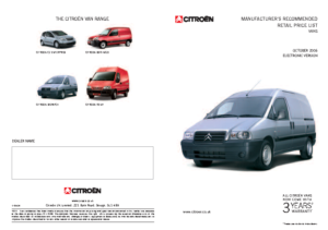 2006 Citroën Vans Price List UK