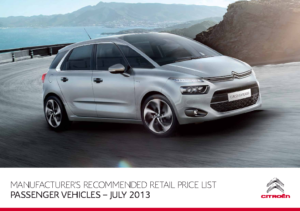 2013 Citroën Car Price List UK