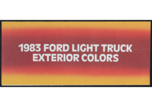 1983 Ford Light Truck Exterior Colors