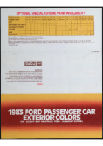 1983 Ford Passenger Car Exterior Colors