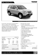 2003 Honda CR-V Specs & Prices UK