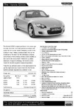 2003Honda S2000 Specs & Prices UK