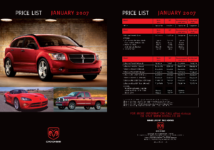 2007 Dodge Pricelist Jan UK