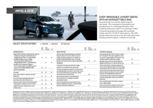 2015 Chevrolet Impala Spec Sheet