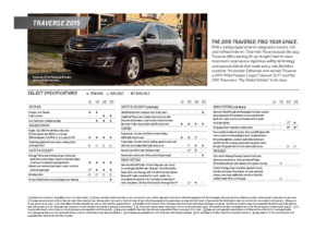 2015 Chevrolet Traverse Spec Sheet
