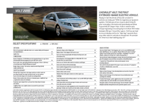 2015 Chevrolet Volt Spec Sheet