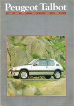 1985 Peugeot Range UK