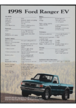 1998 Ford Ranger EV Specs