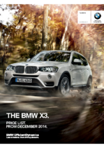 2014 BMW X3 Price List UK