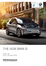 2014 BMW i3 Price List UK