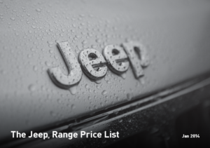 2014 Jeep Range Price List UK