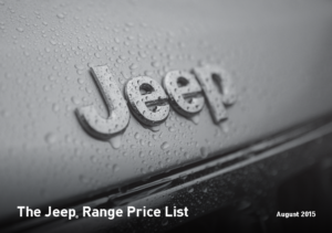 2015 Jeep Range Prices UK