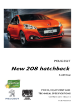 2016 Peugeot 208 Hatchback Prices & Specs 03-2016 UK