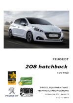 2016 Peugeot 208 Hatchback Prices & Specs 12-2016 UK