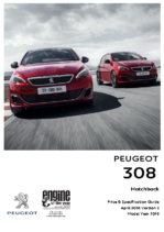 2016 Peugeot 308 Prices & Specs 04-16 UK