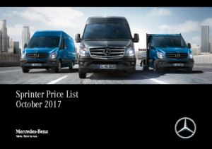 2017 Mercedes-Benz Sprinter Price List UK