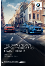 2019 BMW 2 Series Active Tourer-Gran Tourer Price List UK