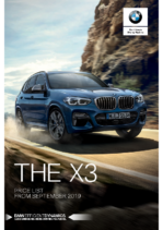 2019 BMW X3 Price List UK