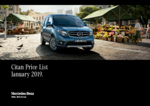 2019 Mercedes-Benz Citan Panel Van Price List