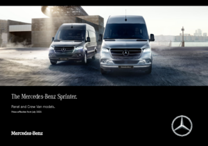 2020 Mercedes-Benz Sprinter Panel & Crew Van Price List UK