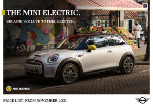 2022 MINI Electric Price List UK