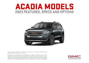 2023 GMC Acadia Features & Options Guide