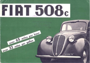 1937 Fiat 508 Balilla UK