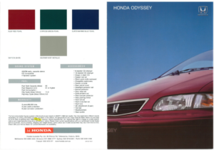 1998 Honda Odyssey Specs AUS