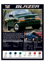 2002 Chevrolet Blazer Spec Sheet