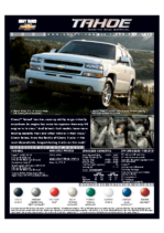 2002 Chevrolet Tahoe Spec Sheet
