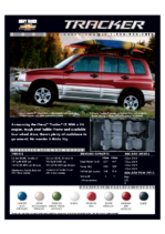 2002 Chevrolet Tracker Spec Sheet