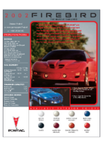 2002 Pontiac Firebird Spec Sheet