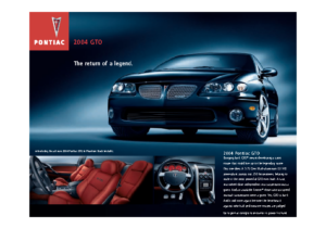 2004 Pontiac GTO Spec Sheet