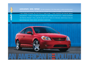 2006 Chevrolet Cobalt Spec Sheet