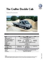 2008 VW Crafter Dual Cab Specifications AUS