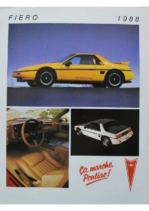 1988 Pontiac Fiero Dealer Sheet CN