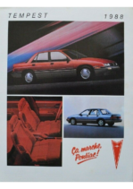 1988 Pontiac Tempest Dealer Sheet CN