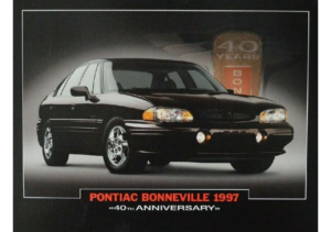 1997 Pontiac Bonneville 40th Anniversary Dealer Sheet CN