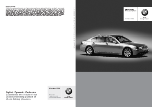 2003 BMW 7 Sedan AUS