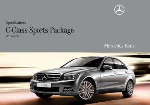 2009 Mercedes-Benz C-Class Sports Package Specs AUS