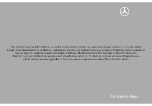 2010 Mercedes-Benz E-Class Saloon & Estate AUS