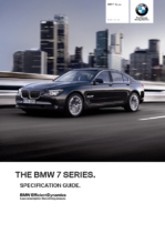 2012 BMW 7 Series Sedan Spec Guide AUS
