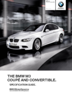 2012 BMW M3 Coupe Convertible Spec Guide AUS