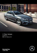 2019 Mercedes-Benz E-Class Saloon Specs AUS