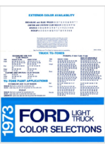 1973 Ford Light Truck Color Selections folder